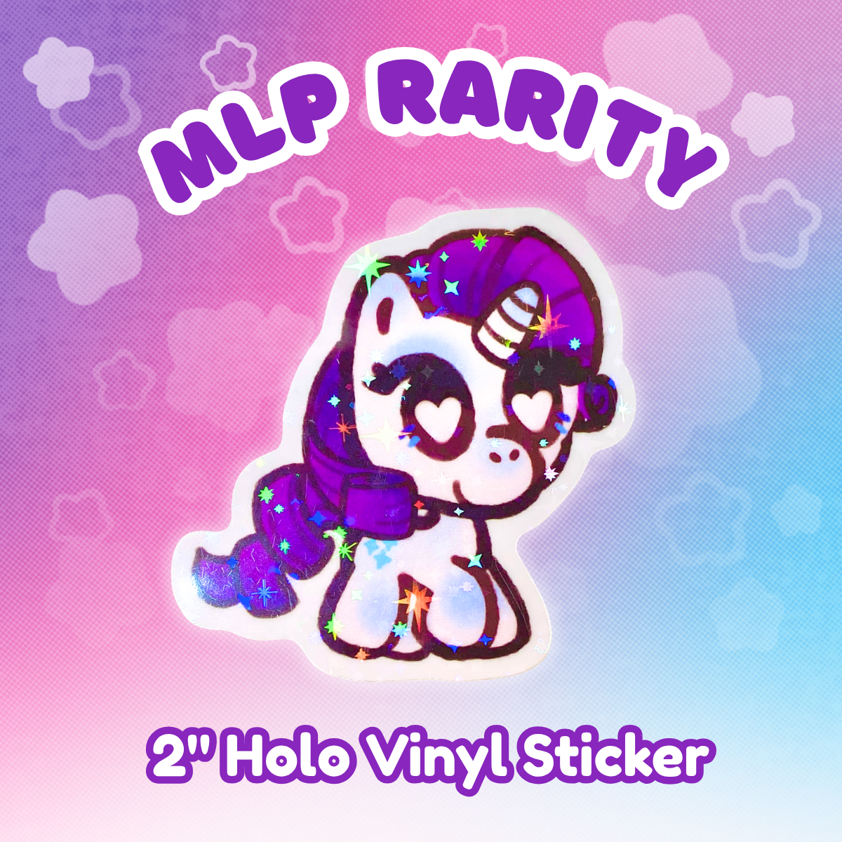 MLP Rarity 2" Starry Holo Vinyl Stickers