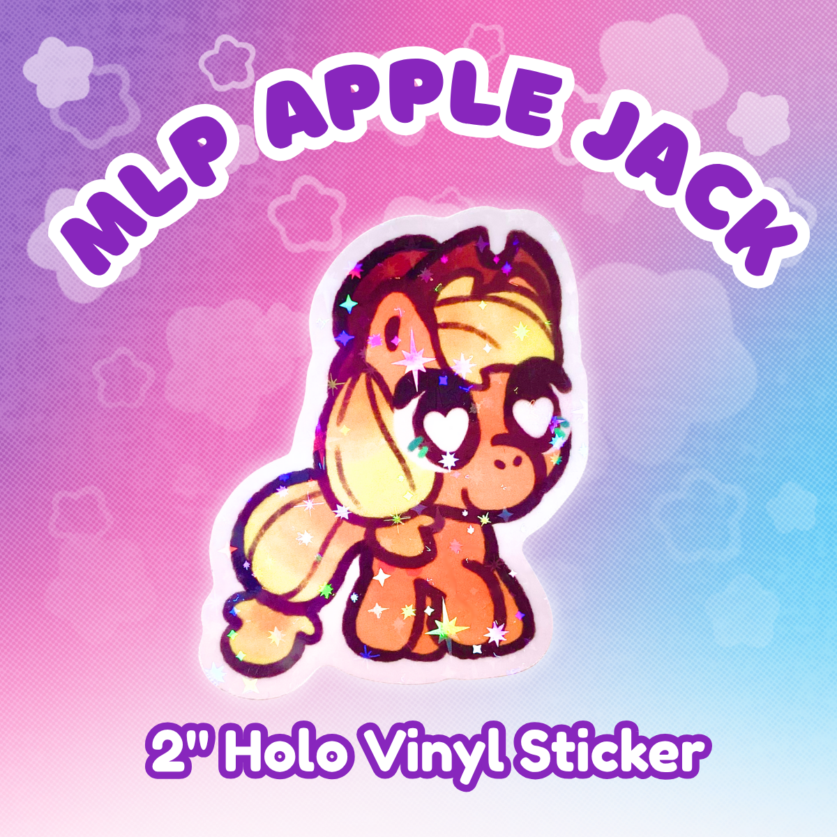 MLP Apple Jack 2" Starry Holo Sticker
