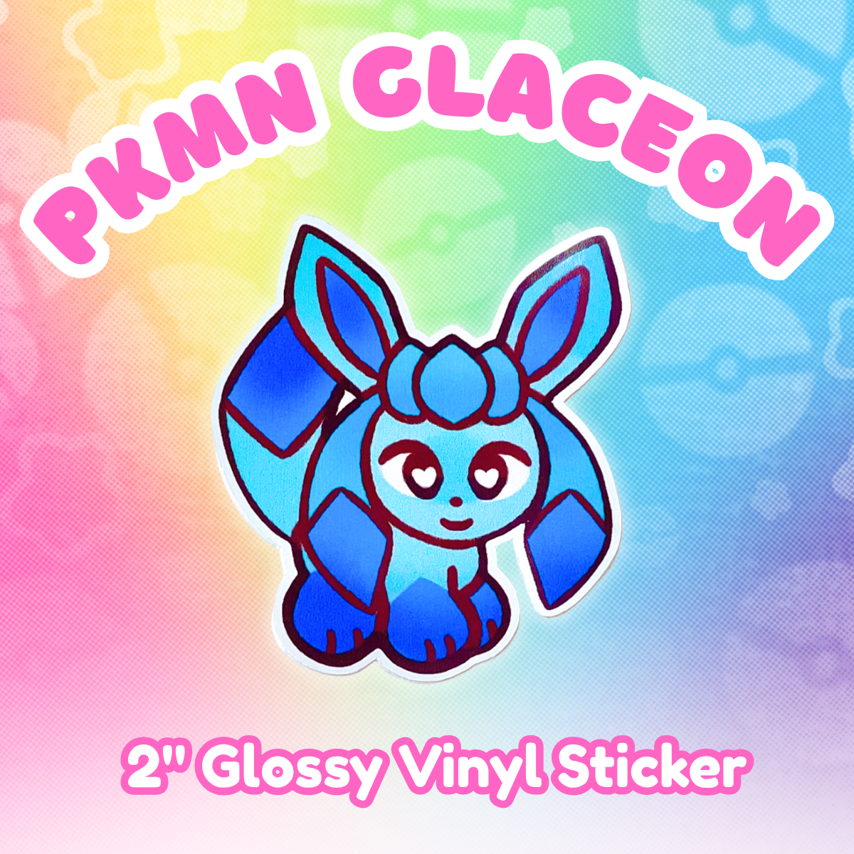PKMN Glaceon 2" Glossy Vinyl Sticker