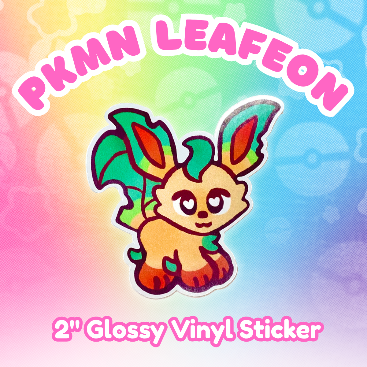 PKMN Leafeon 2" Glossy Vinyl Sticker