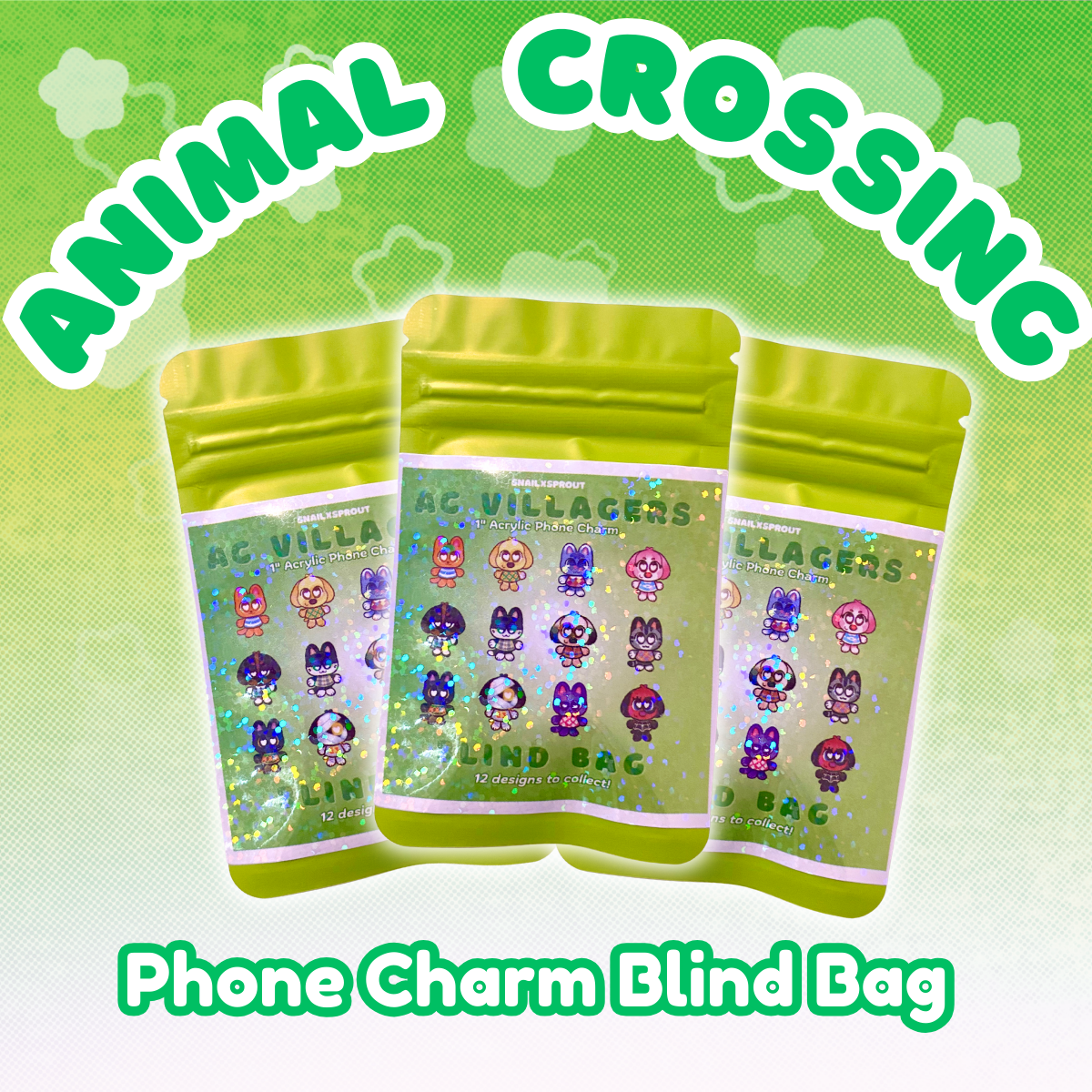 Animal Crossing 1" Acrylic Phone Charm Blind Bags