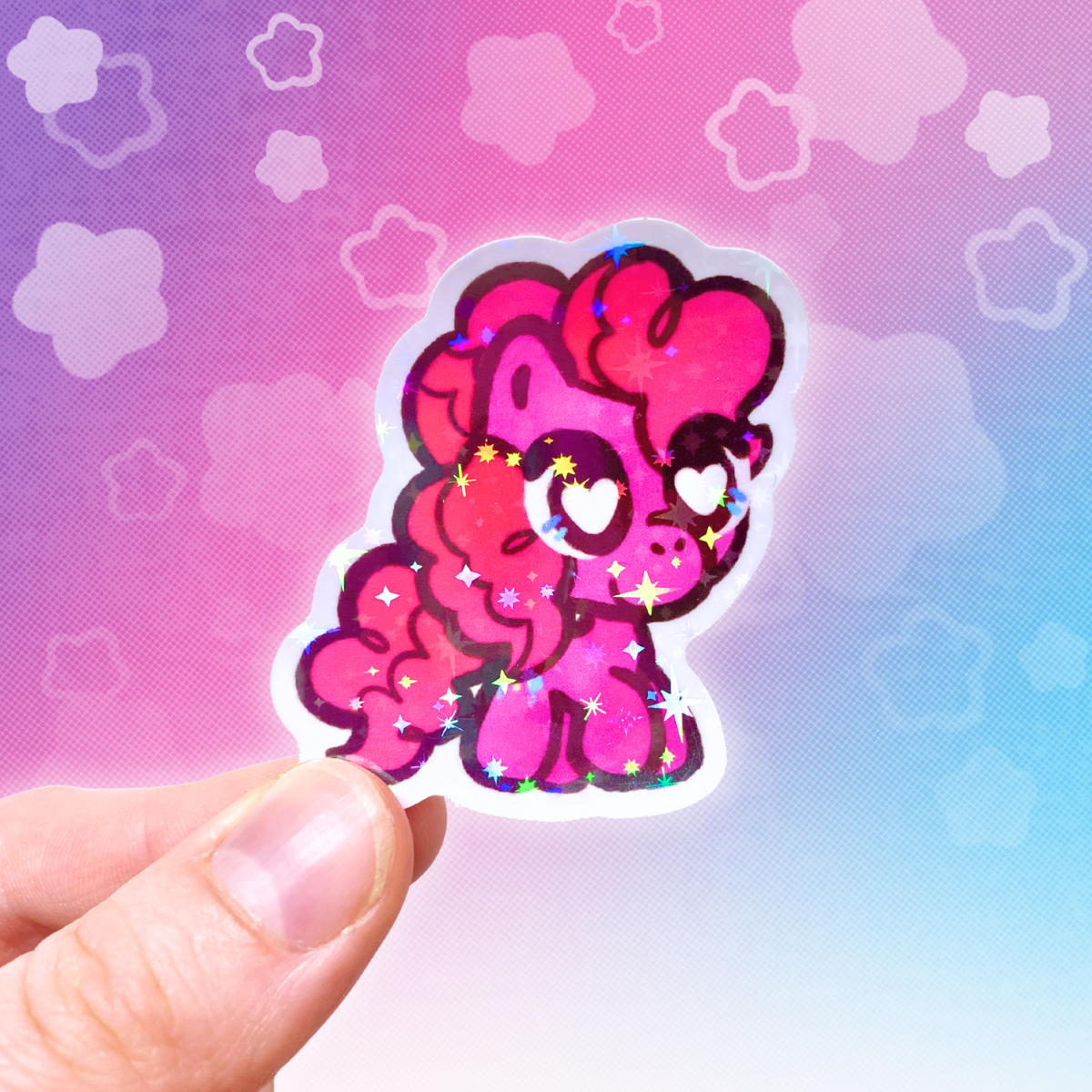 MLP Pinkie Pie 2" Starry Holo Vinyl Sticker