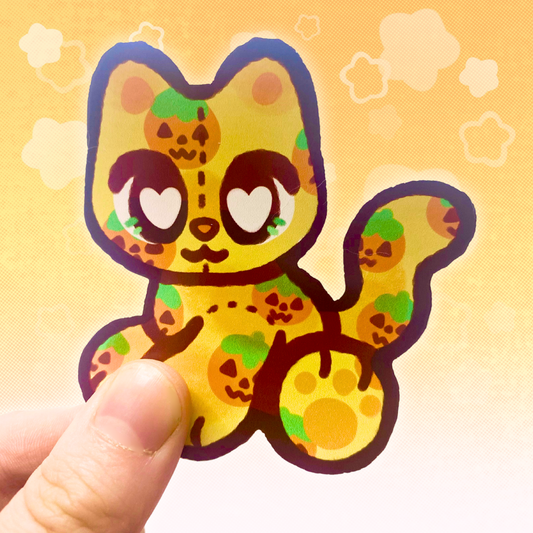 BAB Pumpkin Kitty 3" Vinyl Sticker