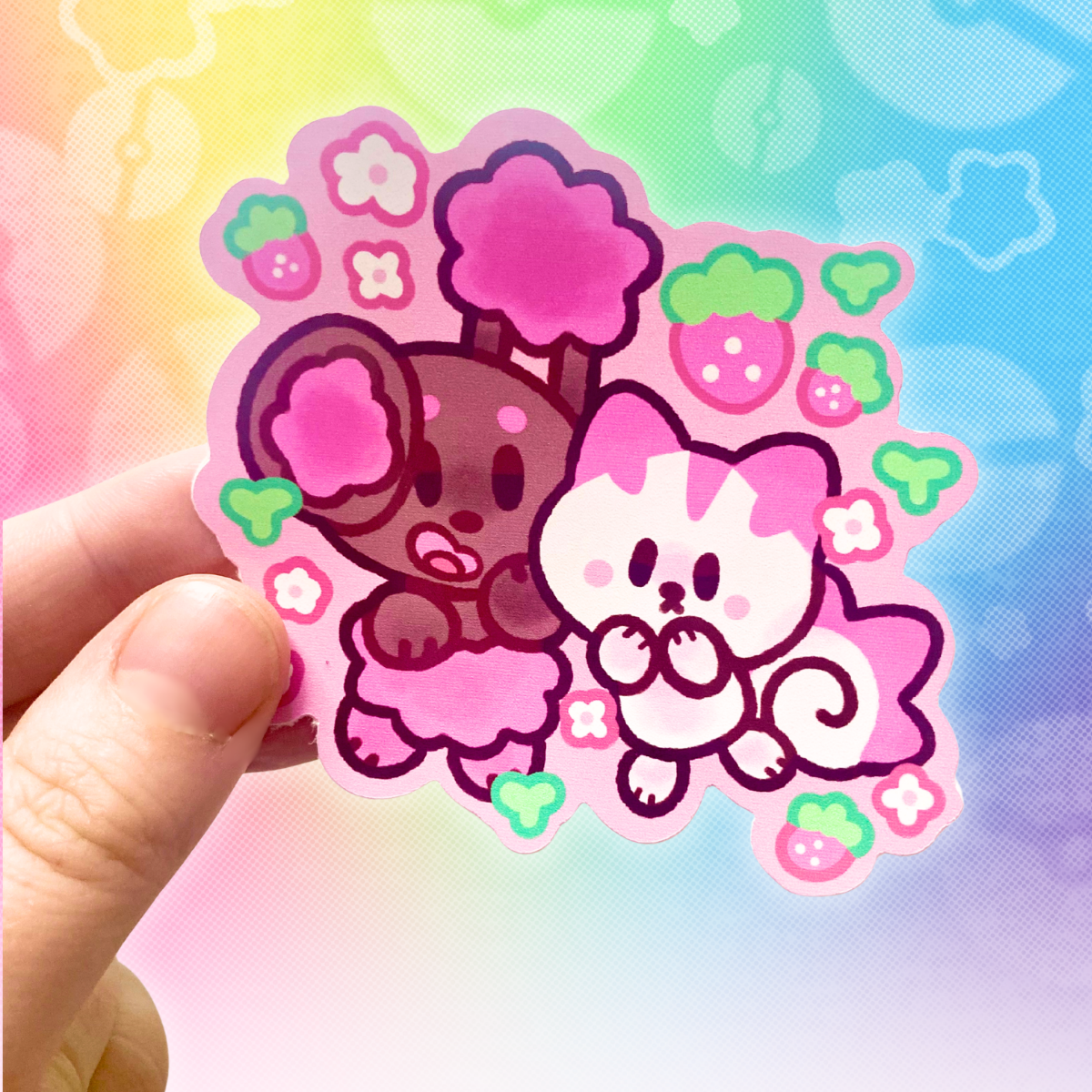 PKMN Strawberry Friends 3' Vinyl Sticker