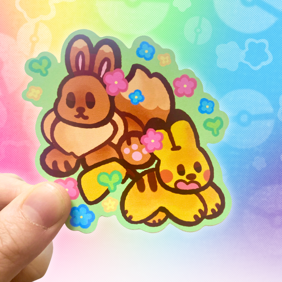 PKMN Pikachu and Eevee 3" Vinyl Sticker