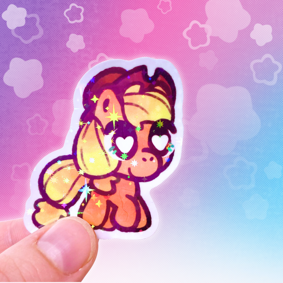MLP Apple Jack 2" Starry Holo Sticker