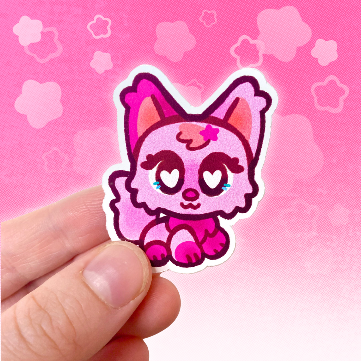 LPS Pink Wolfcat 2" Glossy Sticker