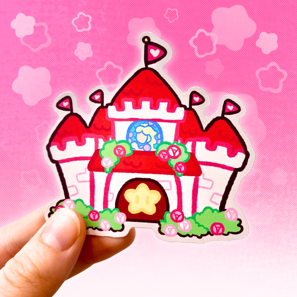 Princess Peachs Castle 3" Vinyl Sticker