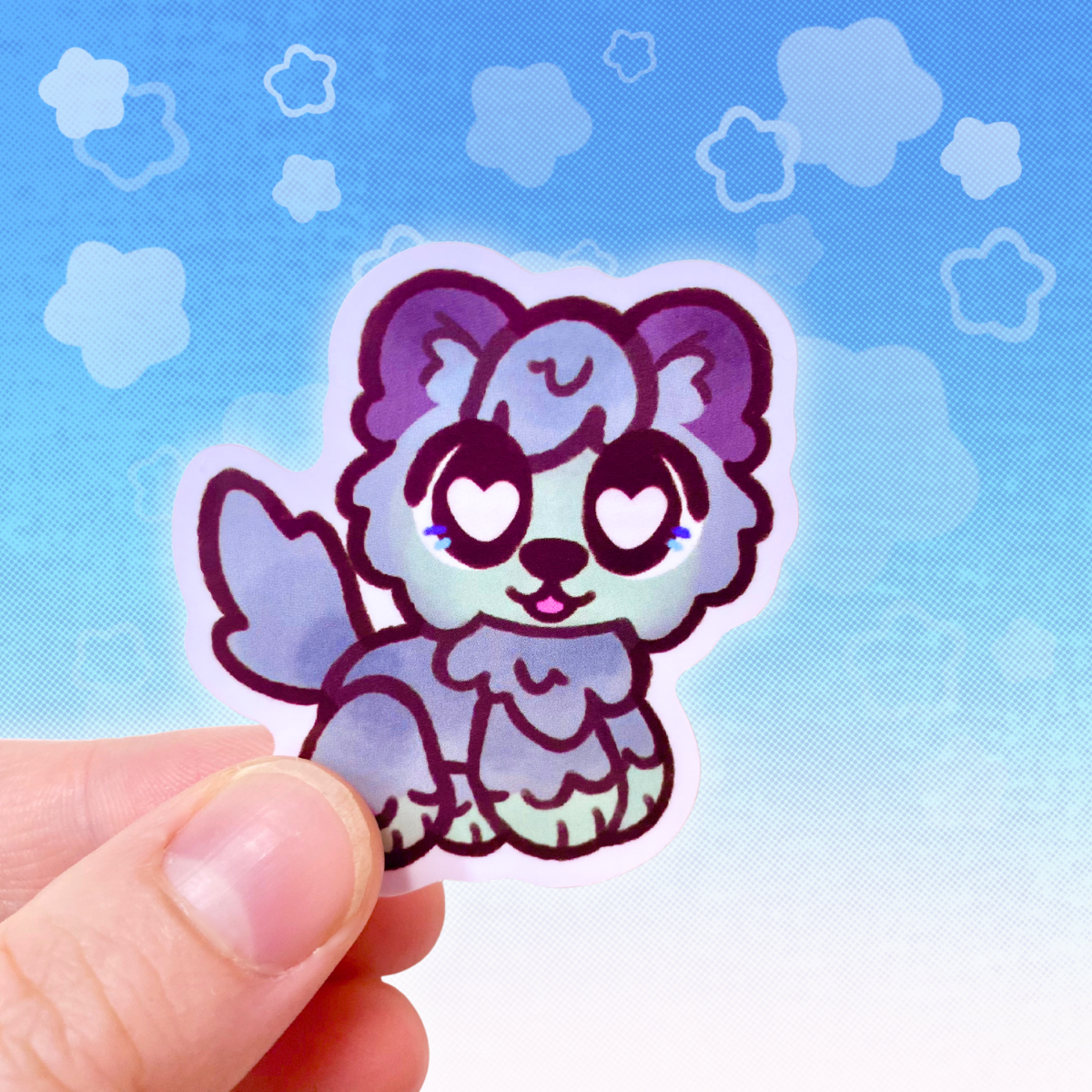 LPS Grey Wolf 2" Glossy Vinyl Sticker