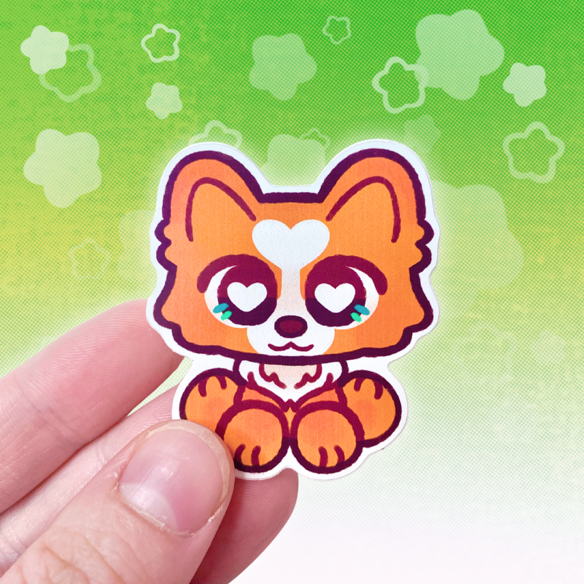 LPS Heart Corgi 2" Glossy Vinyl Sticker