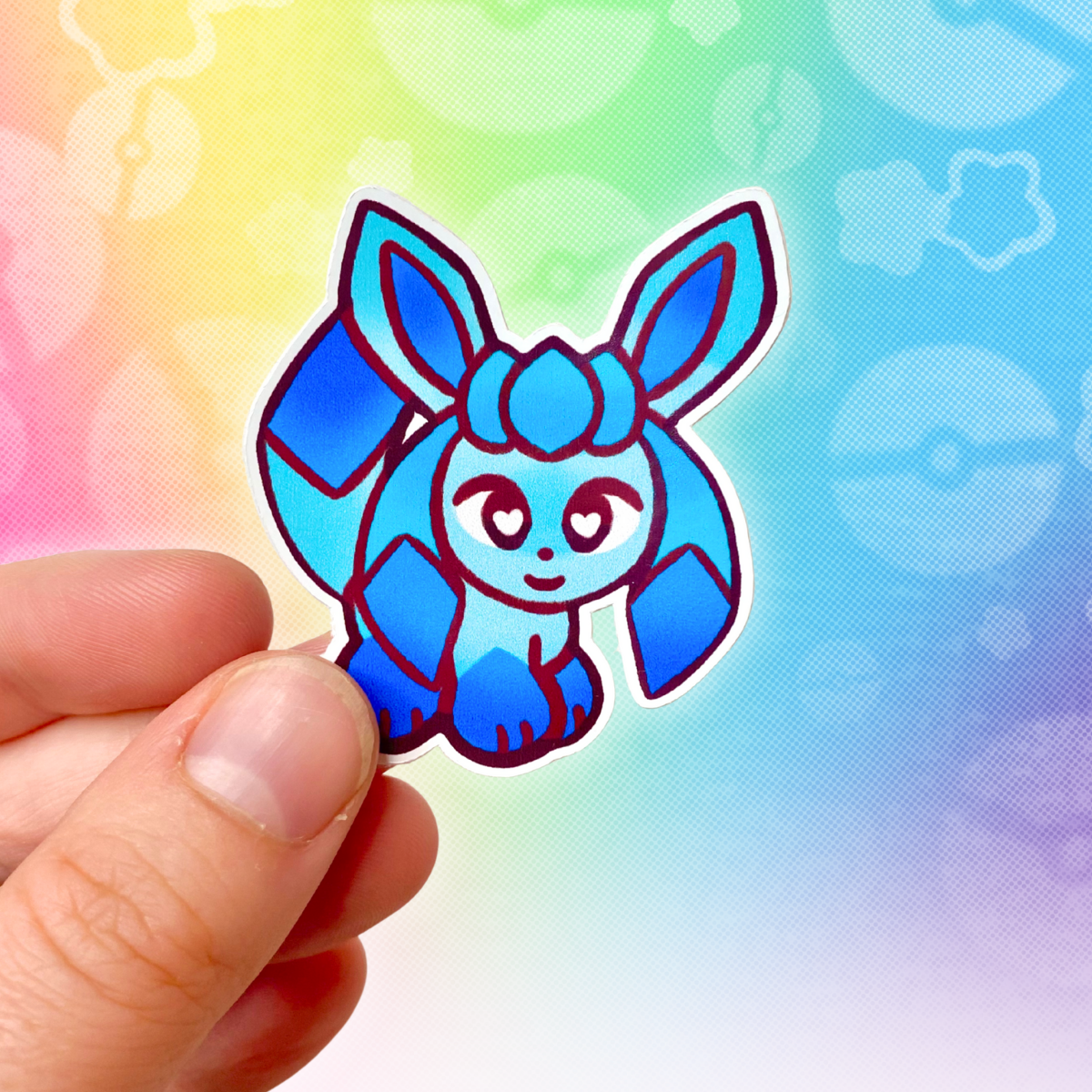 PKMN Glaceon 2" Glossy Vinyl Sticker
