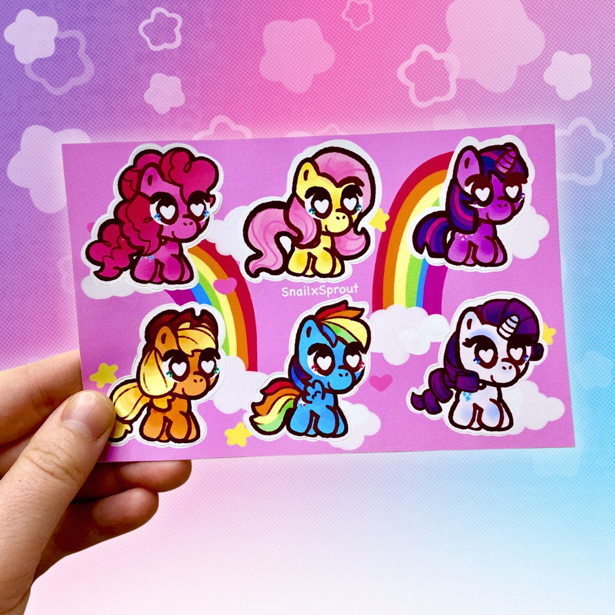 My Little Pony G4 6"x4"Vinyl Sticker Sheet