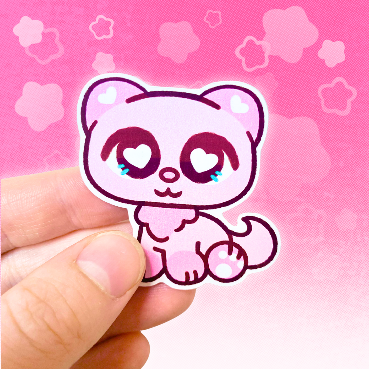 LPS Pink Otter 2" Glossy Vinyl Sticker