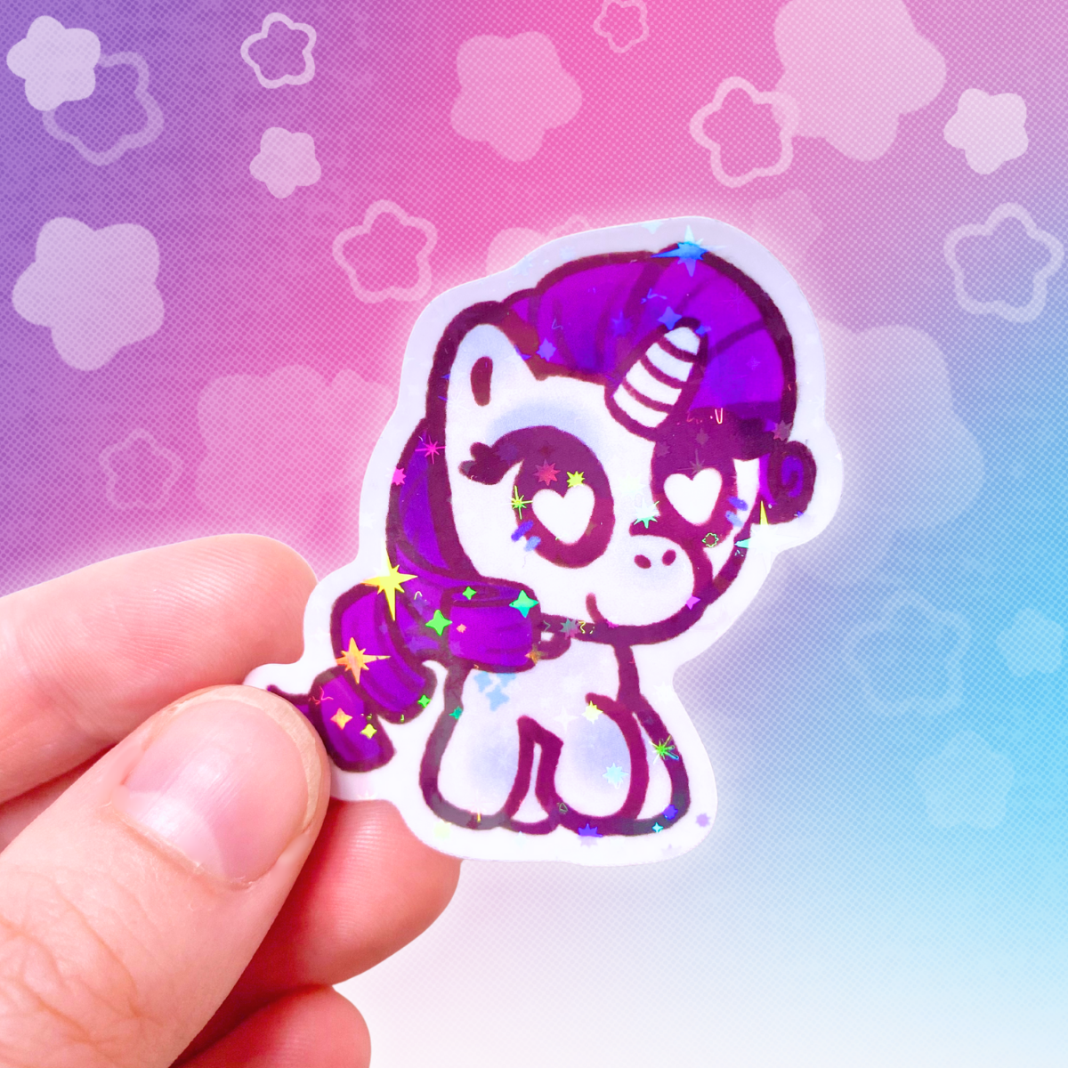 MLP Rarity 2" Starry Holo Vinyl Stickers
