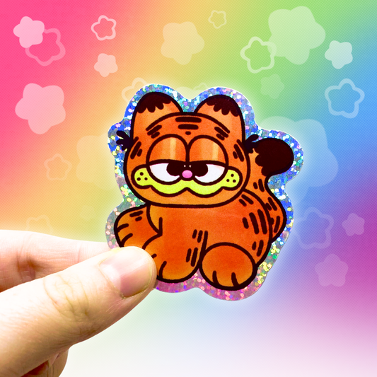Garfield 2.5" Glitter Holographic Sticker