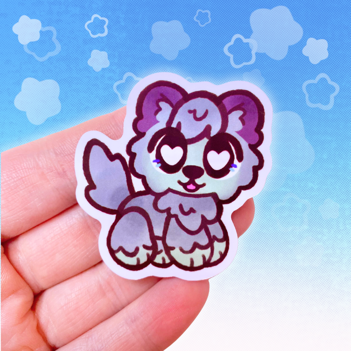 LPS Grey Wolf 2" Glossy Vinyl Sticker