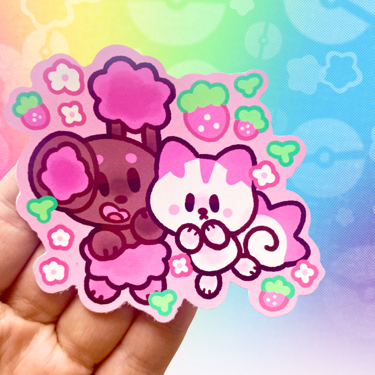 PKMN Strawberry Friends 3' Vinyl Sticker