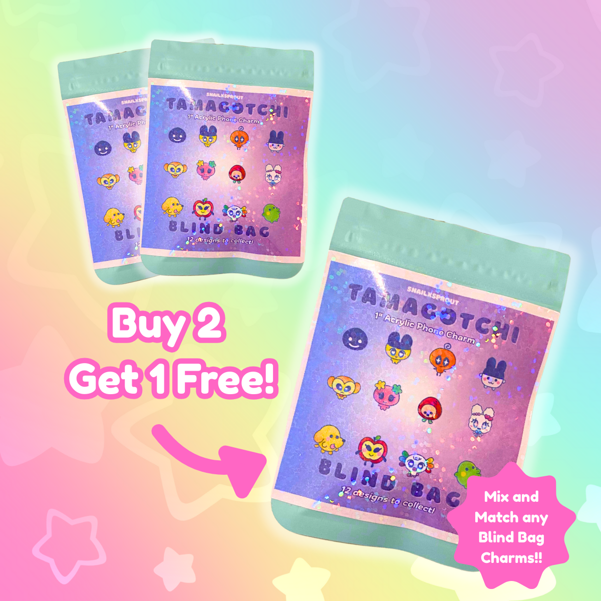 Tamagotchi 1" Acrylic Phone Charm Blind Bags