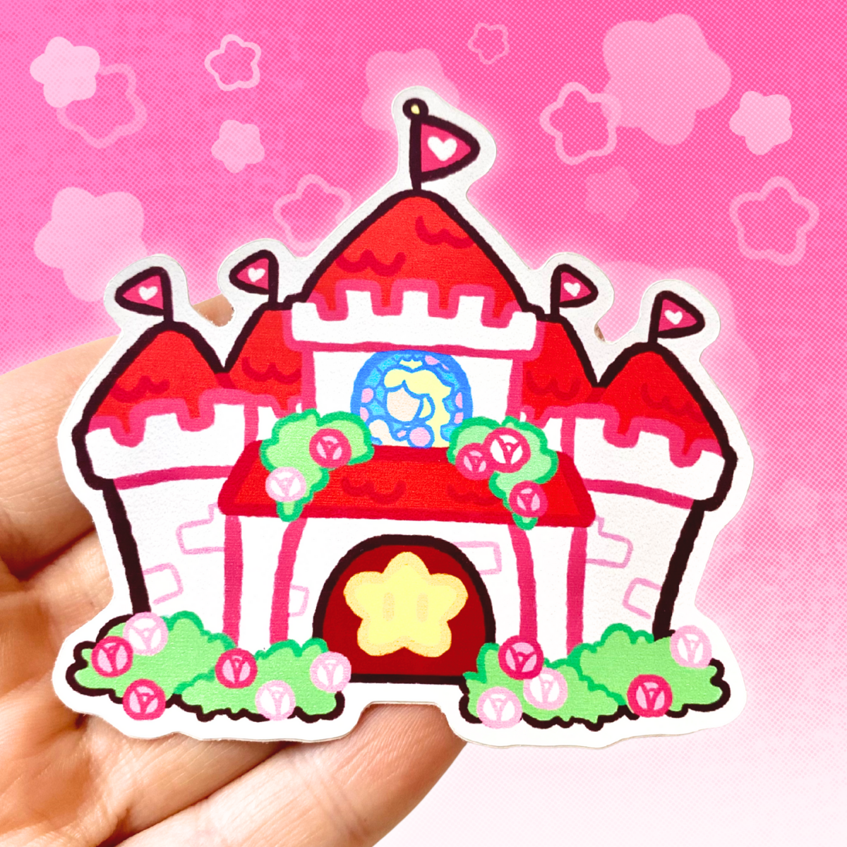 Princess Peachs Castle 3" Vinyl Sticker