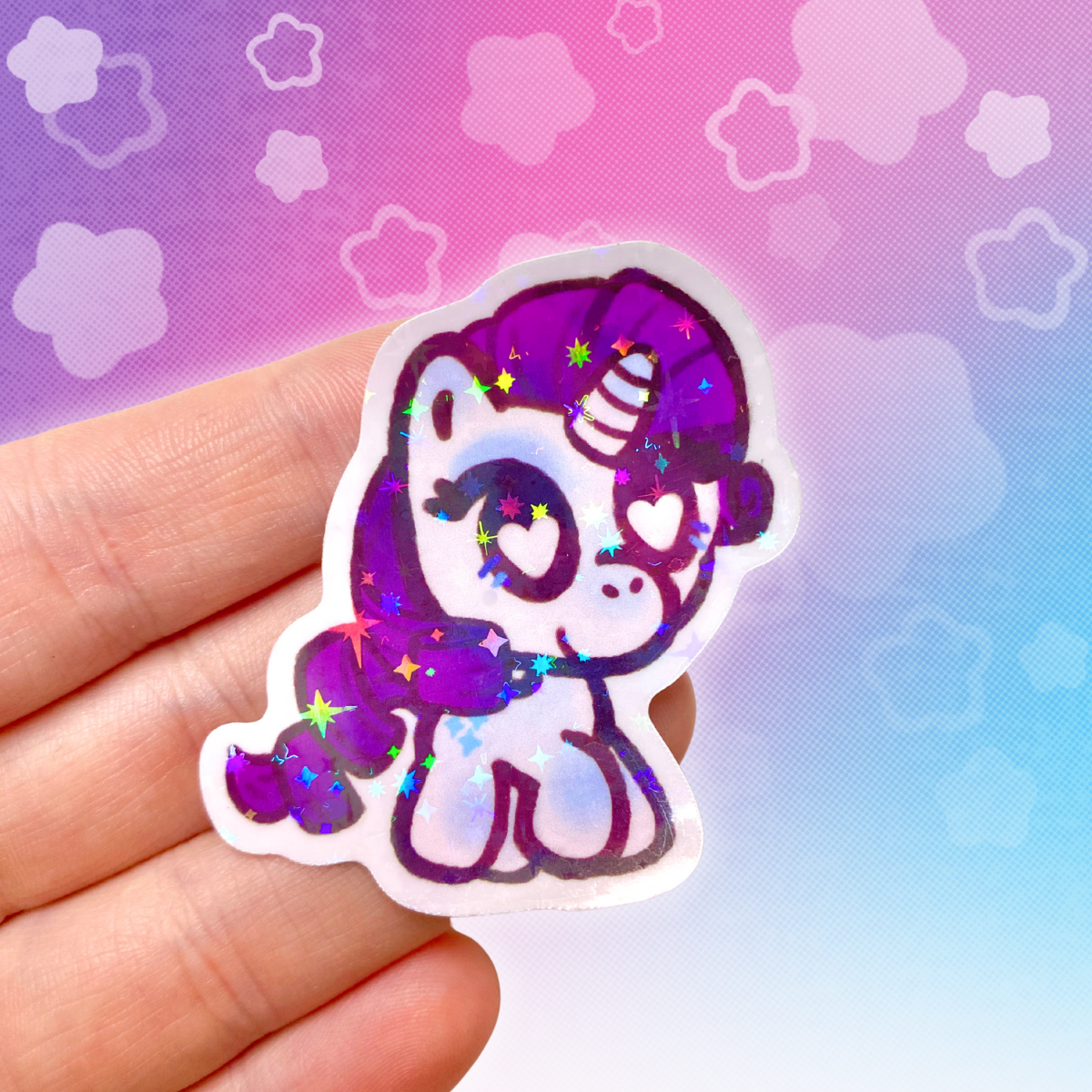 MLP Rarity 2" Starry Holo Vinyl Stickers