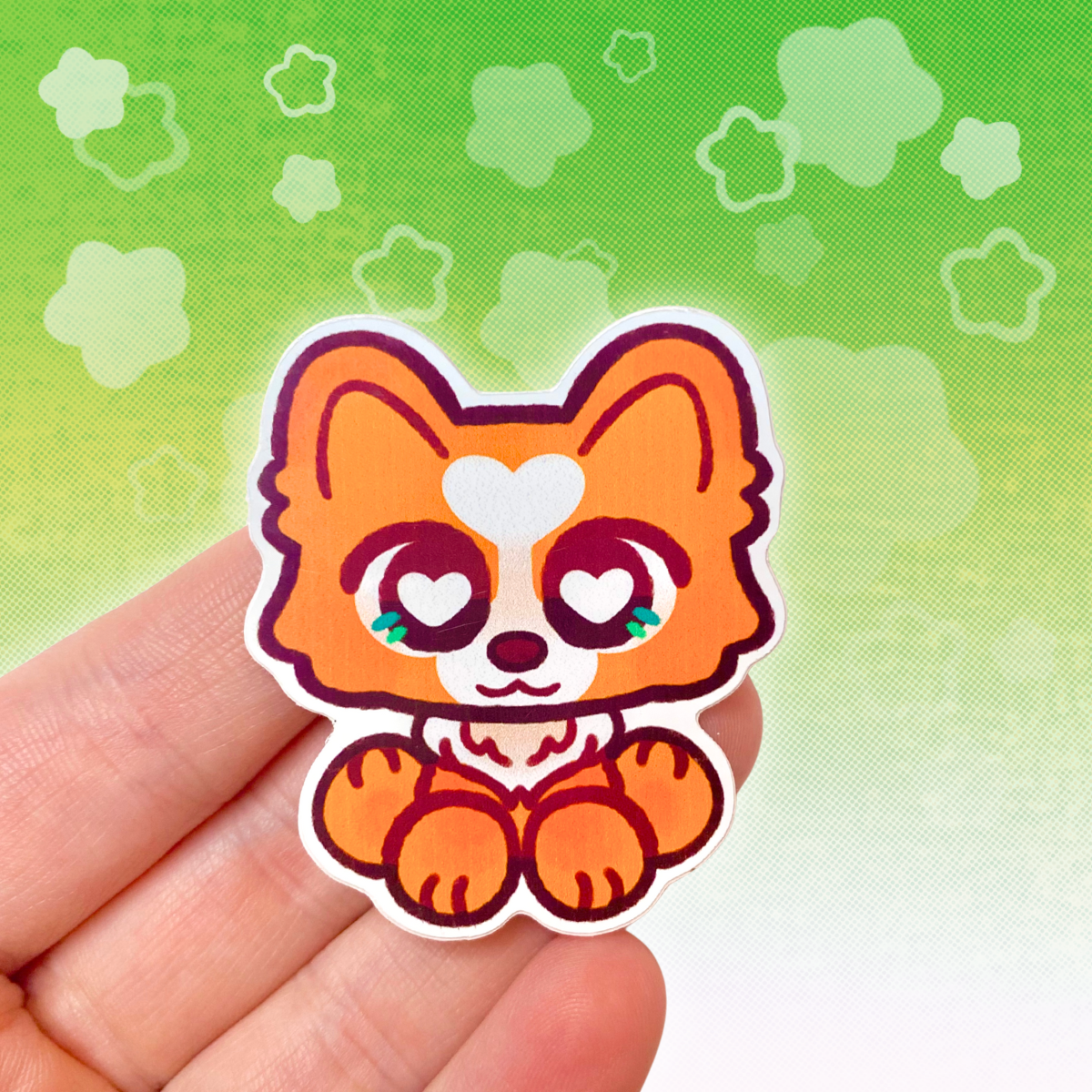LPS Heart Corgi 2" Glossy Vinyl Sticker