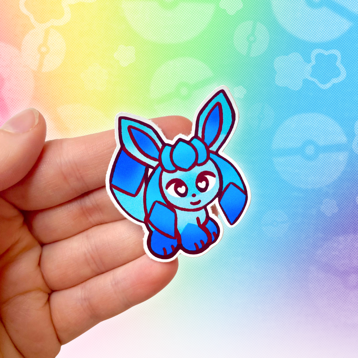 PKMN Glaceon 2" Glossy Vinyl Sticker