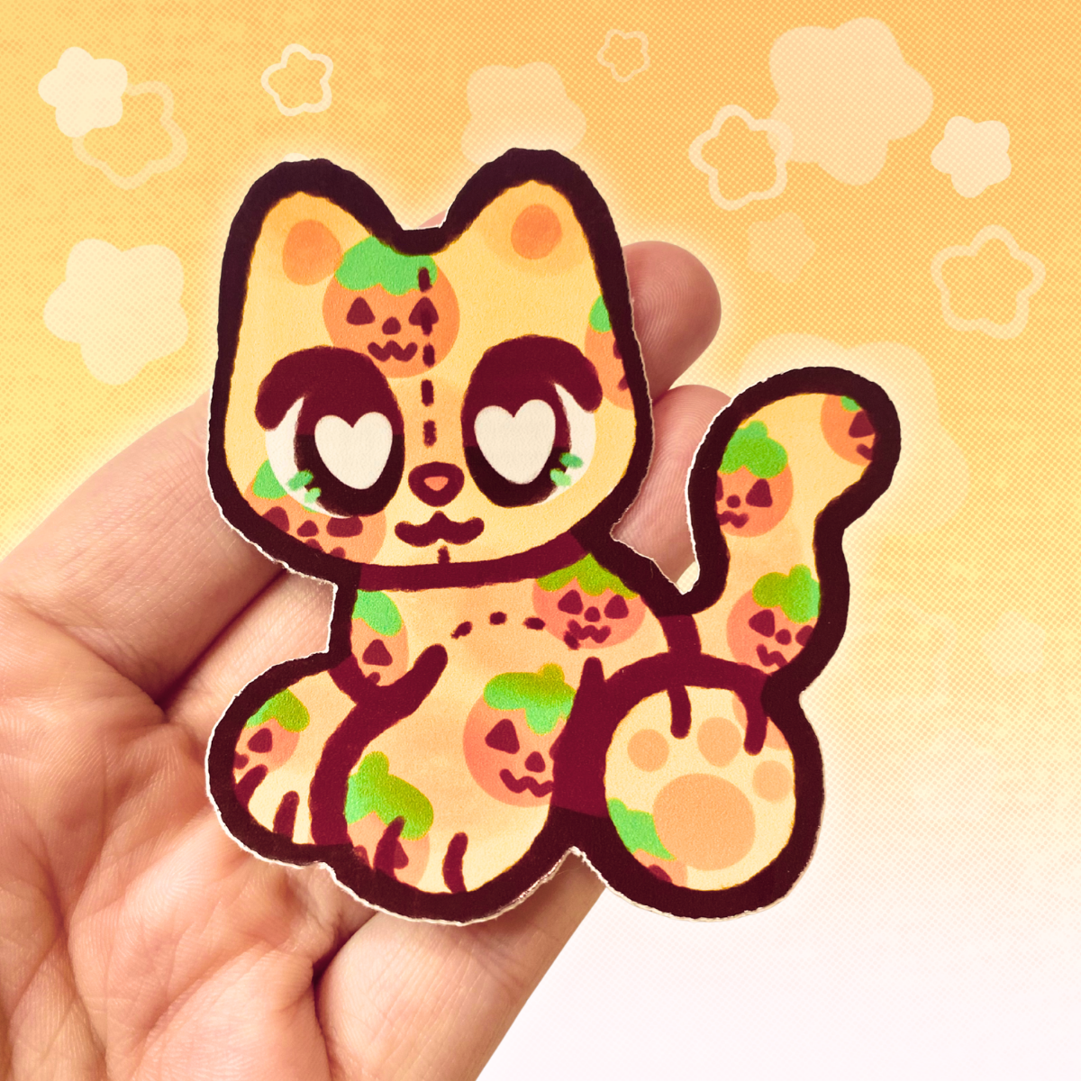 BAB Pumpkin Kitty 3" Vinyl Sticker