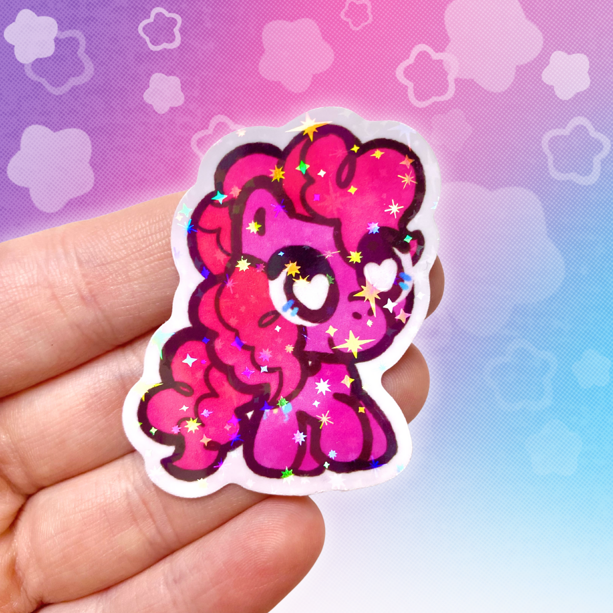 MLP Pinkie Pie 2" Starry Holo Vinyl Sticker