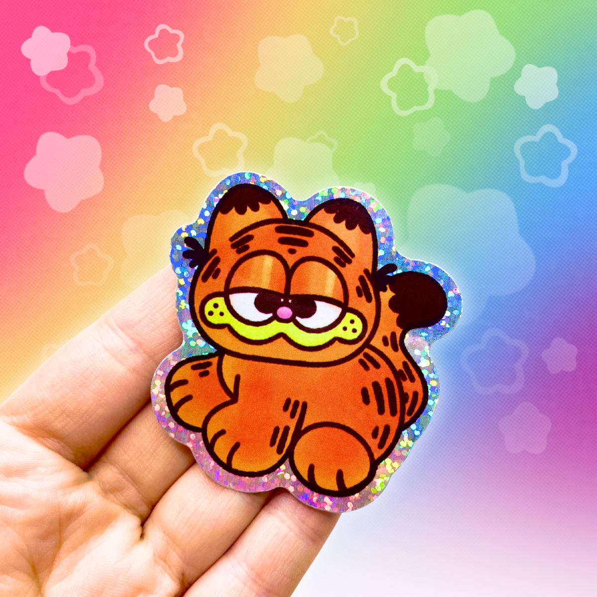 Garfield 2.5" Glitter Holographic Sticker