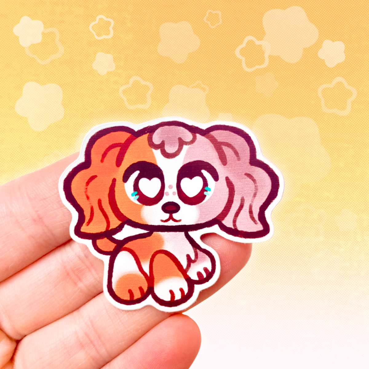 LPS Calico Spaniel 2" Glossy Vinyl Sticker