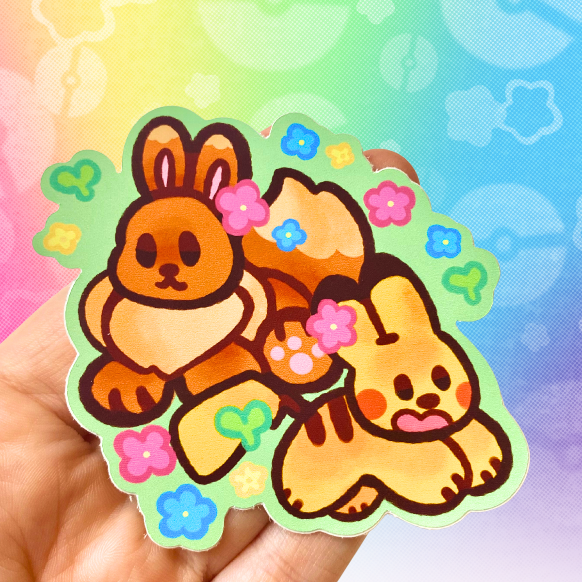 PKMN Pikachu and Eevee 3" Vinyl Sticker