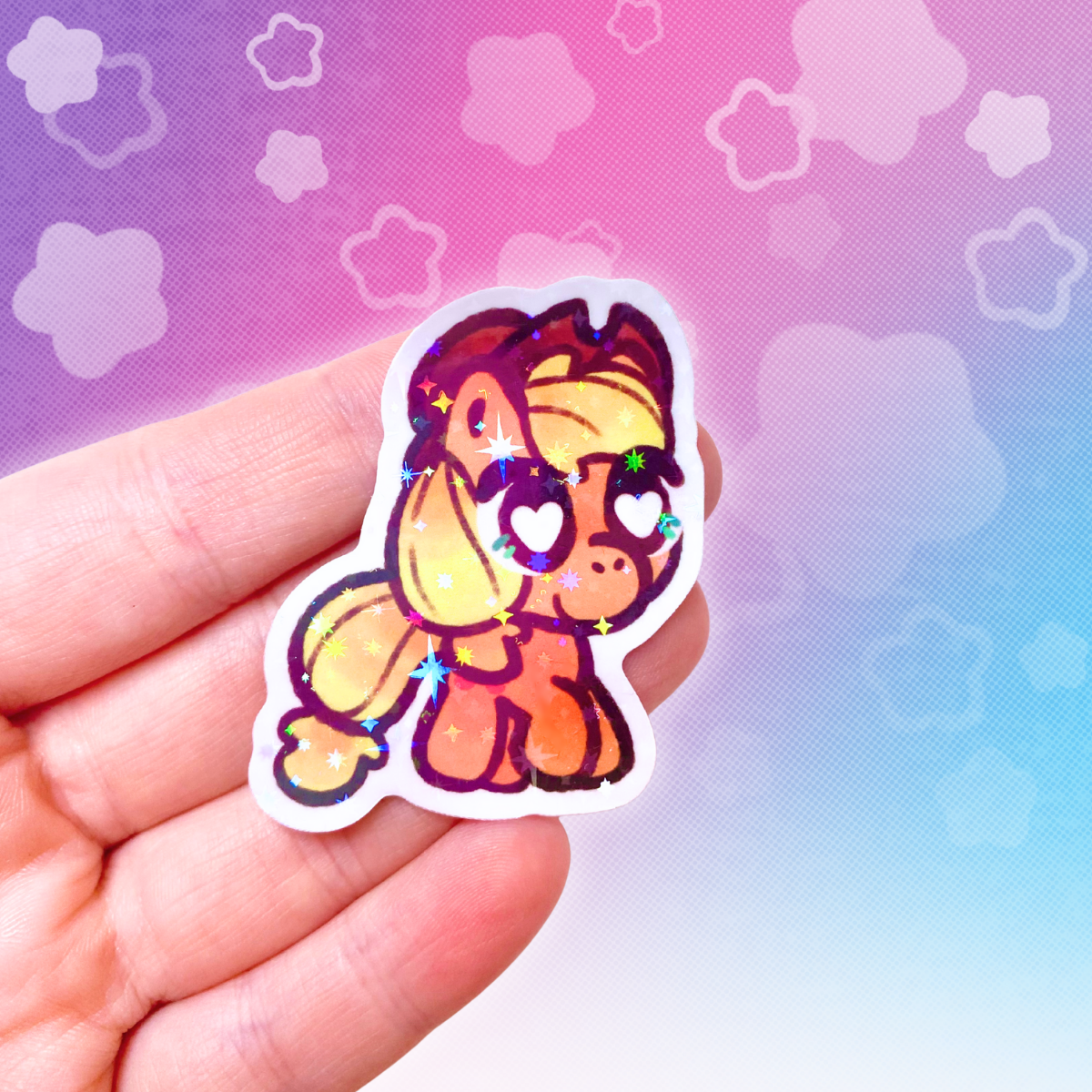 MLP Apple Jack 2" Starry Holo Sticker