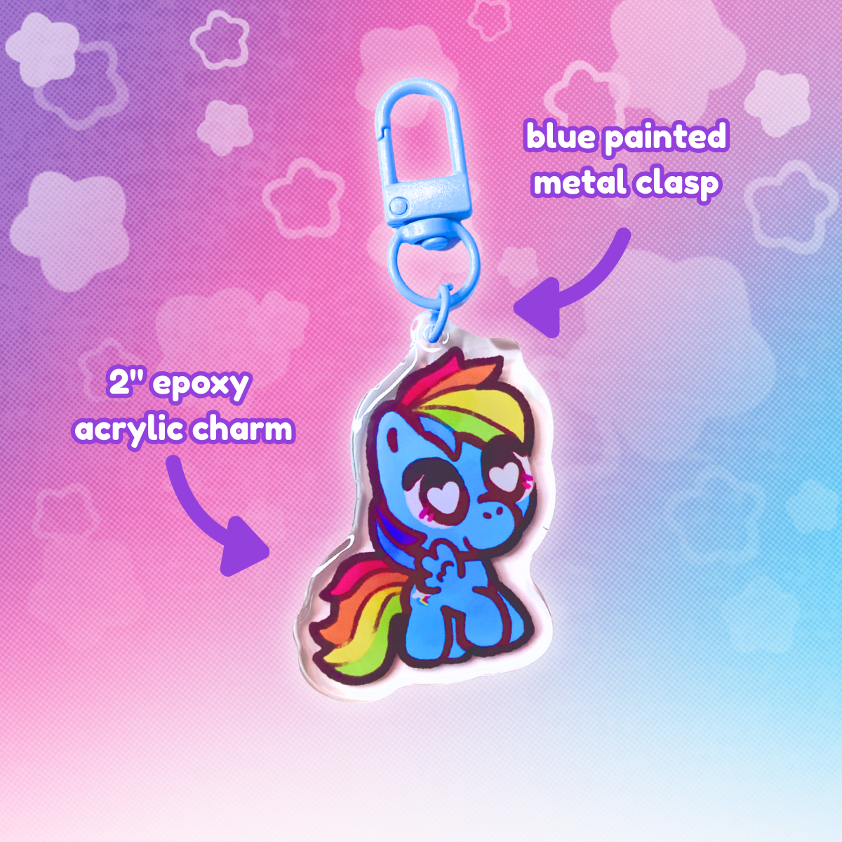MLP Rainbow Dash 2" Acrylic Keychain