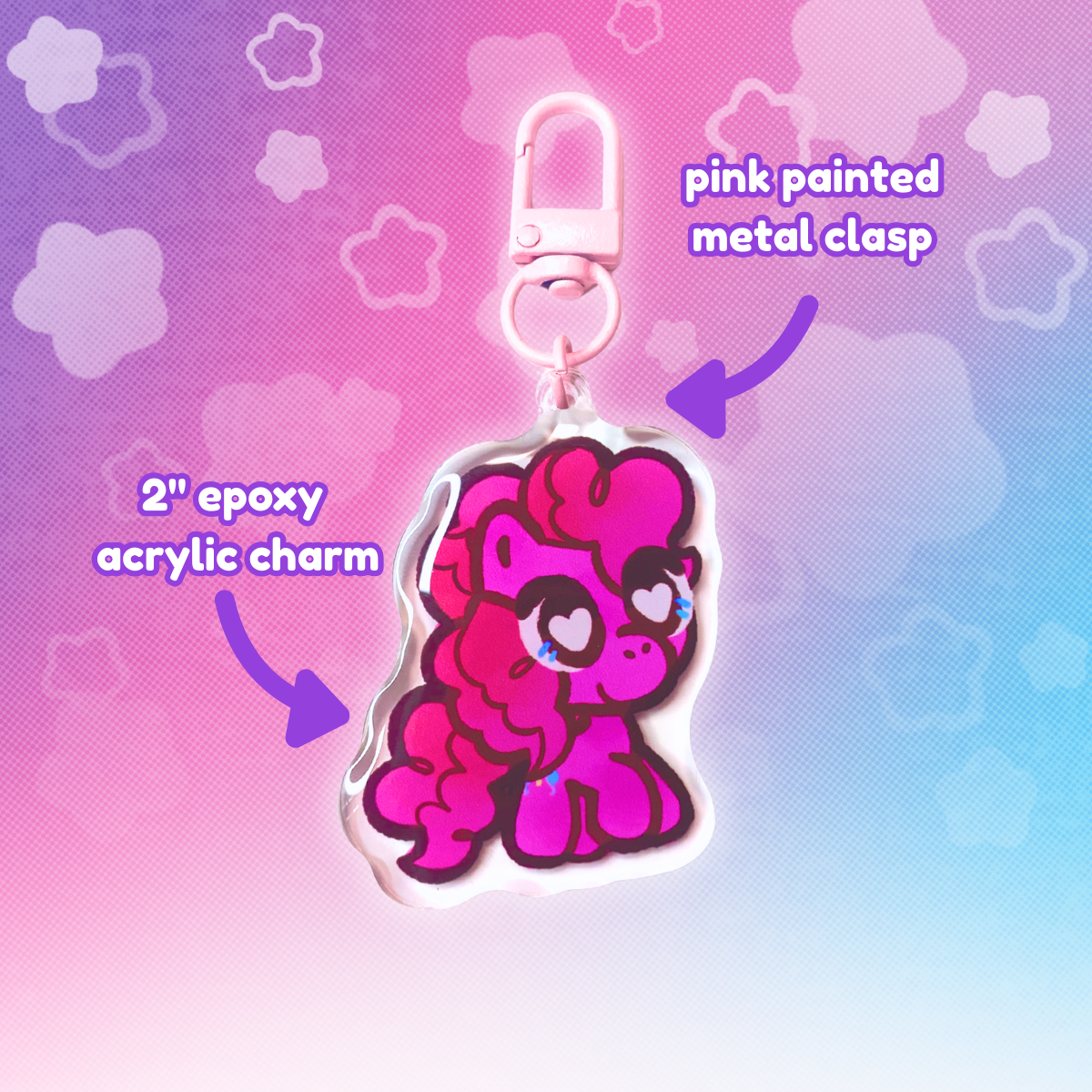 MLP Pinkie Pie 2" Acrylic Keychain
