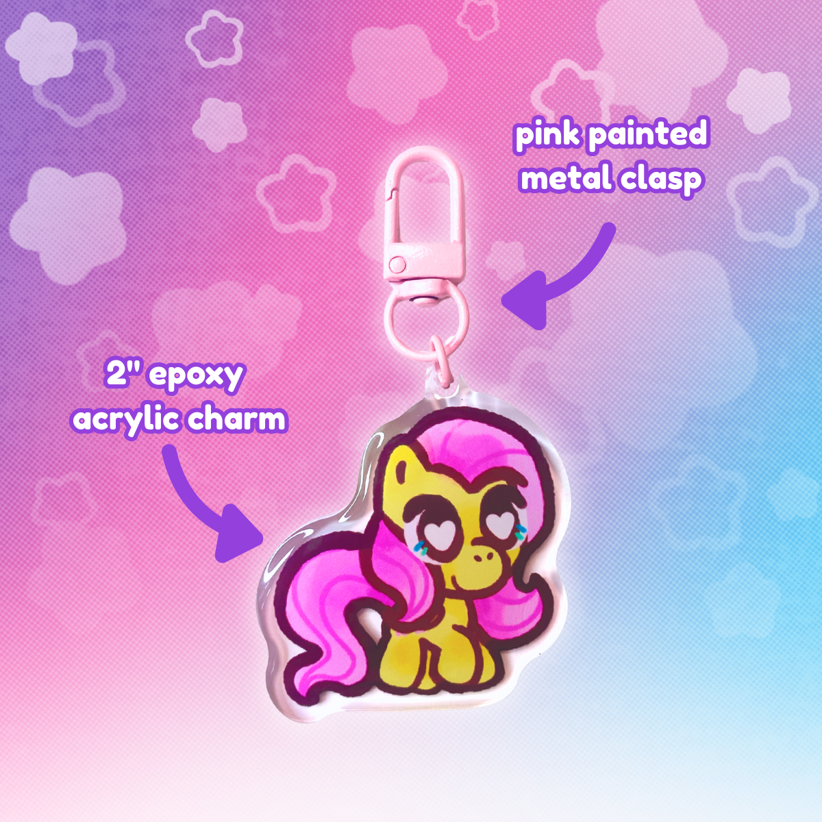 MLP Fluttershy 2" Acrylic Keychain
