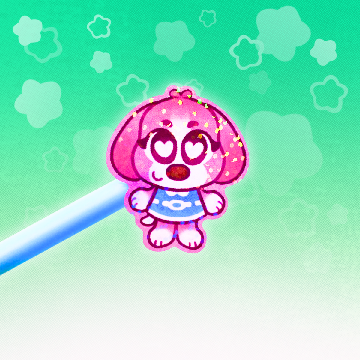 Animal Crossing 6"x4"Vinyl Holographic Sticker Sheet