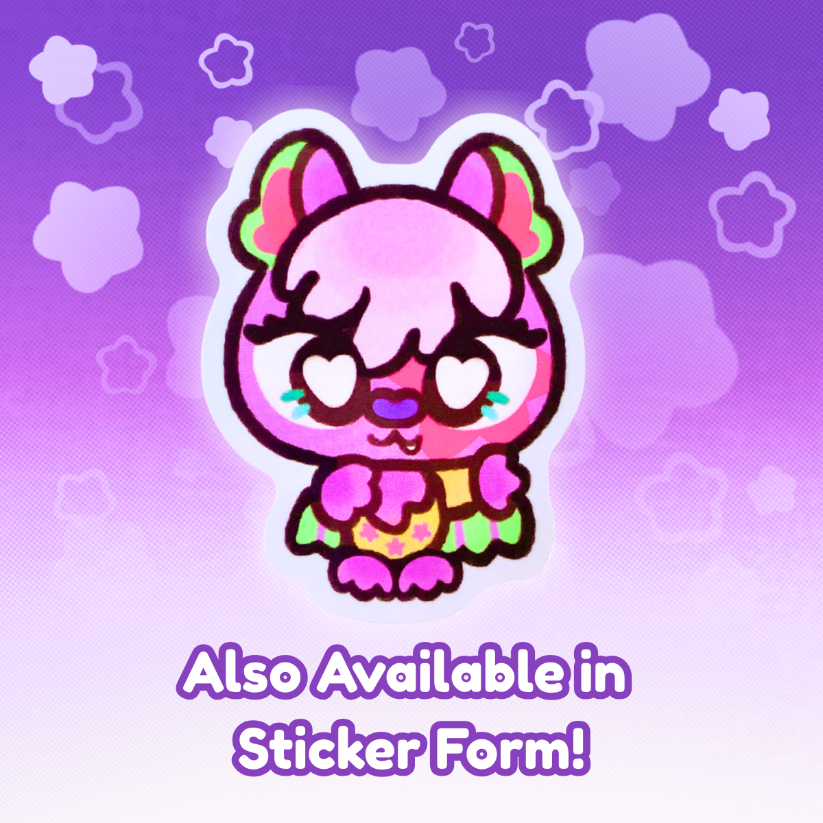 LPS Pastel Bat 2" Epoxy Keychain with Purple Clasp