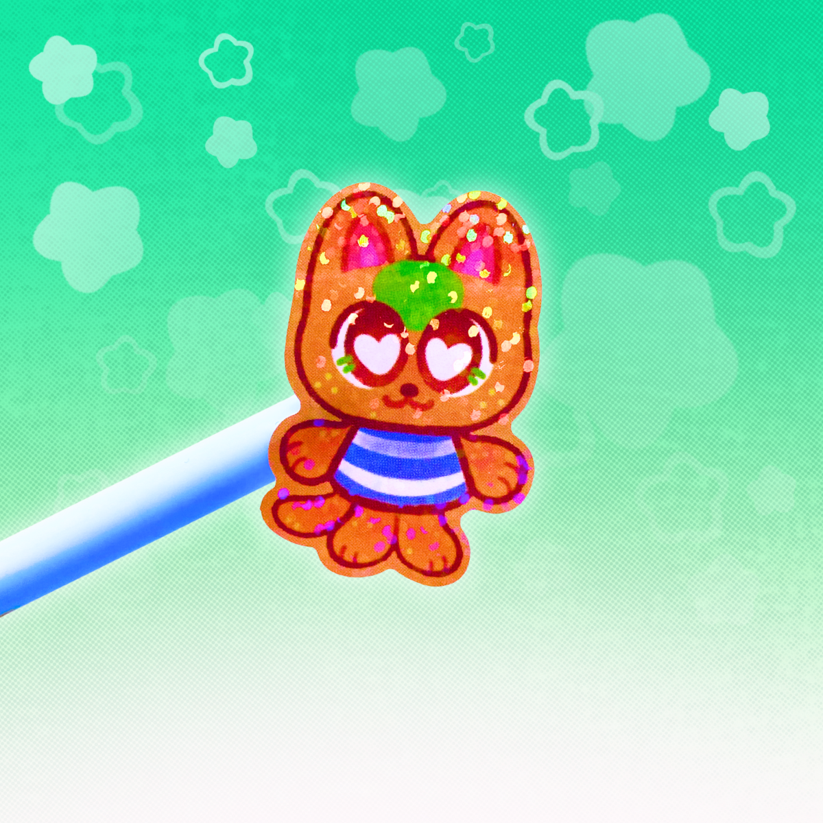 Animal Crossing 6"x4"Vinyl Holographic Sticker Sheet