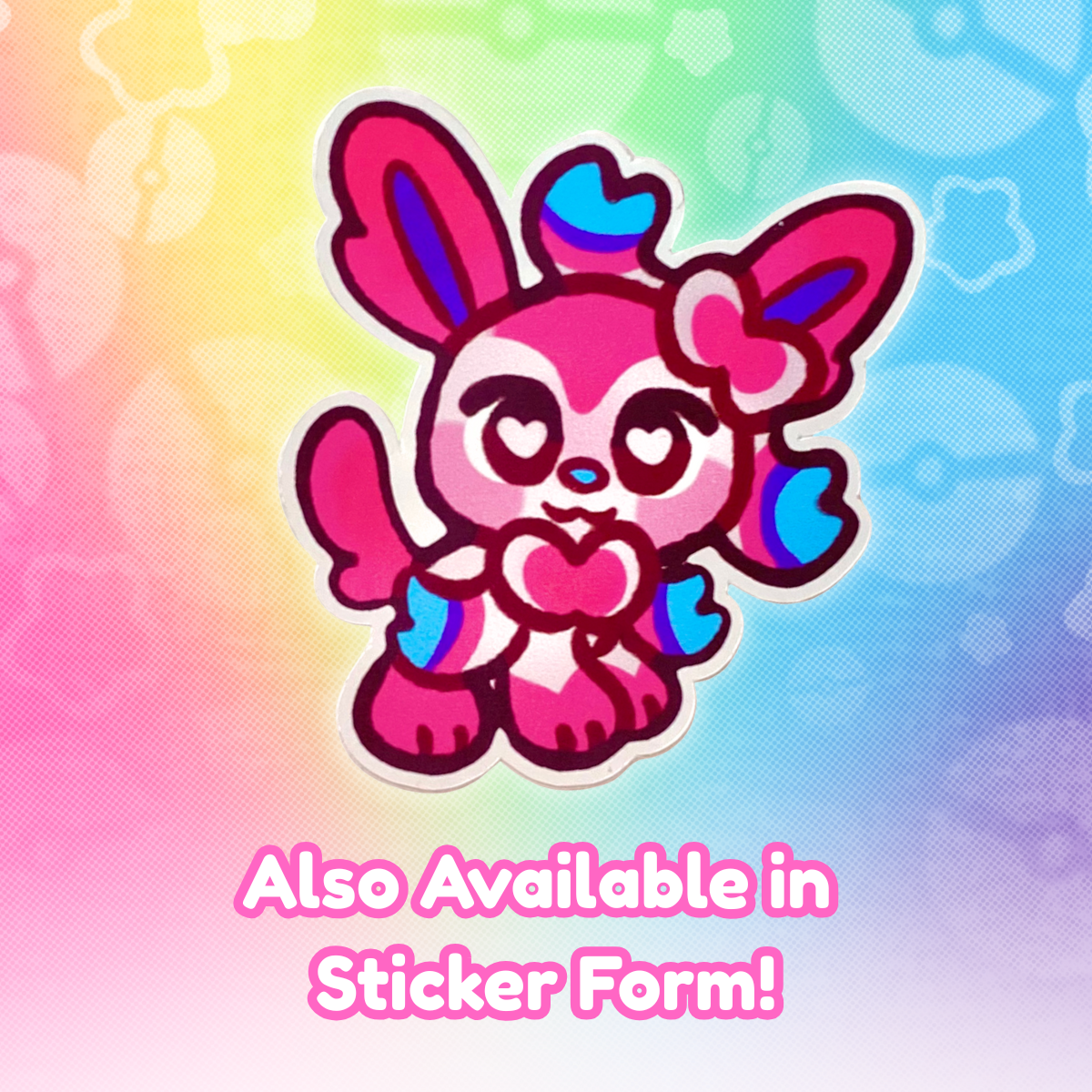 PKMN Slyveon 2" Acrylic Keychain with Pink Metal Clasp