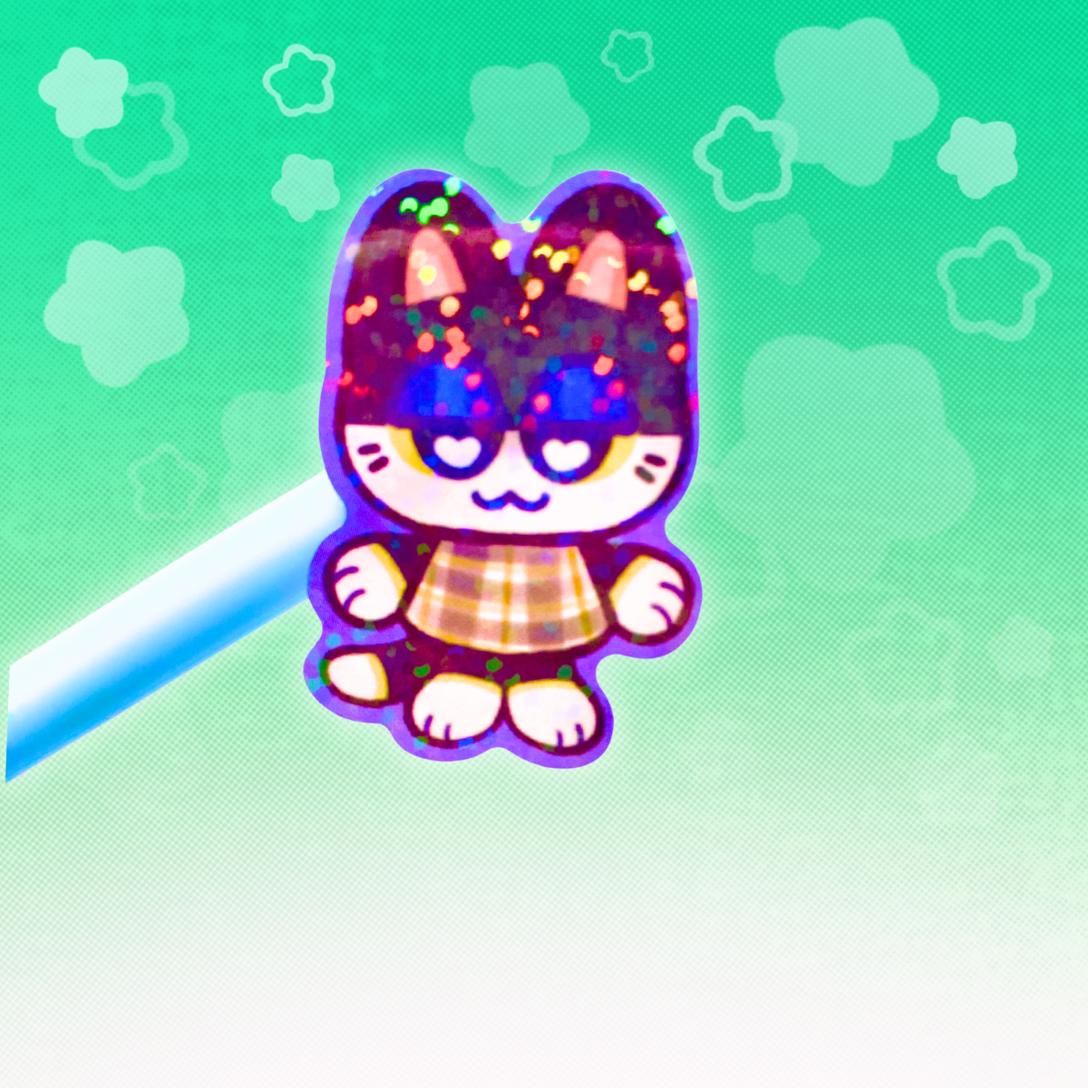 Animal Crossing 6"x4"Vinyl Holographic Sticker Sheet
