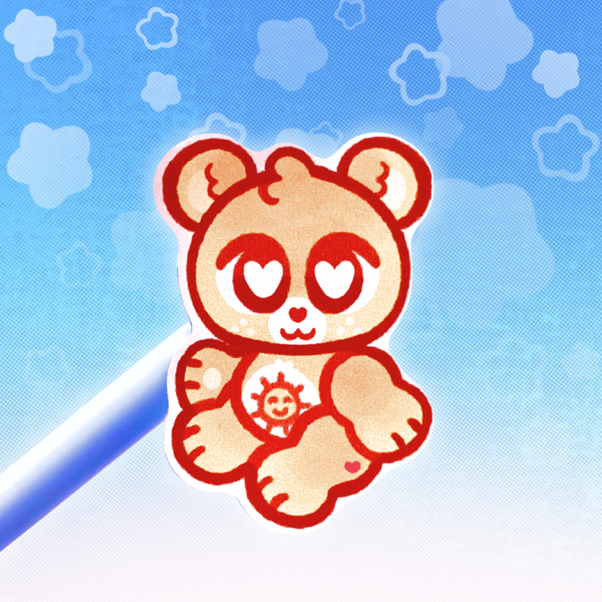Carebear 6"x4"Vinyl Sticker Sheet