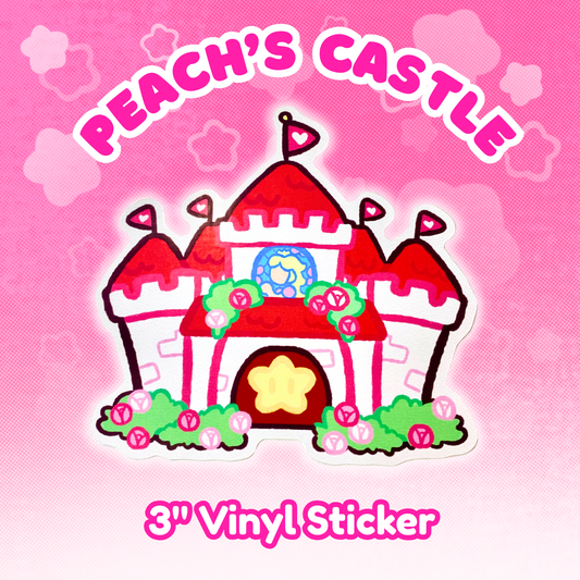Princess Peachs Castle 3" Vinyl Sticker