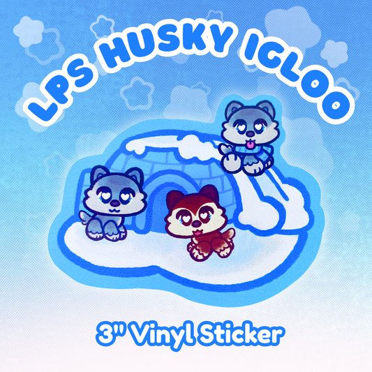 LPS Husky Igloo 3" Vinyl Sticker