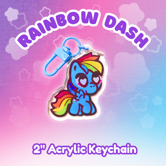 MLP Rainbow Dash 2" Acrylic Keychain