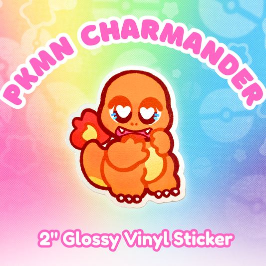 PKMN Charmander 2" Glossy Vinyl Sticker