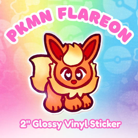 PKMN Flareon 2" Glossy Vinyl Sticker