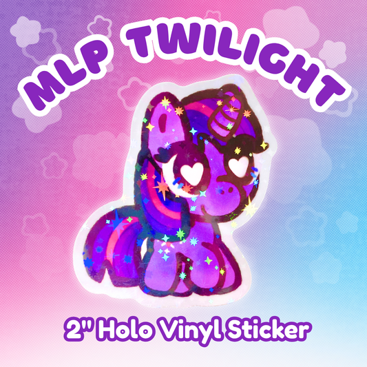 MLP Twilight Sparkle 2" Starry Holo Vinyl Sticker
