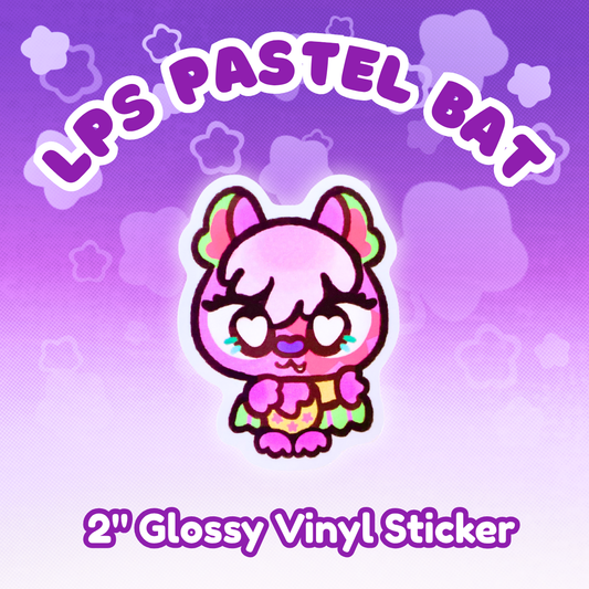LPS Pastel Bat Glossy 2"Vinyl Sticker