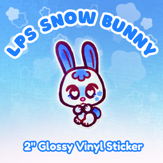 LPS Snow Bunny 2" Glossy Vinyl Sticker