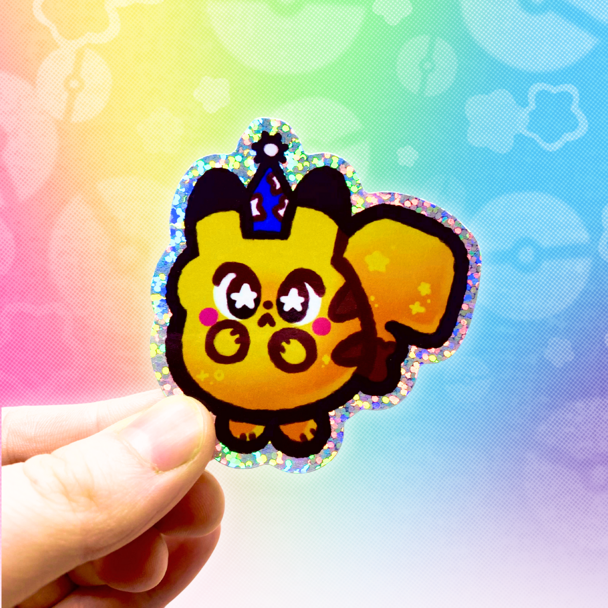 PKMN Wizard Pikachu 2.5" Glitter Holographic Sticker